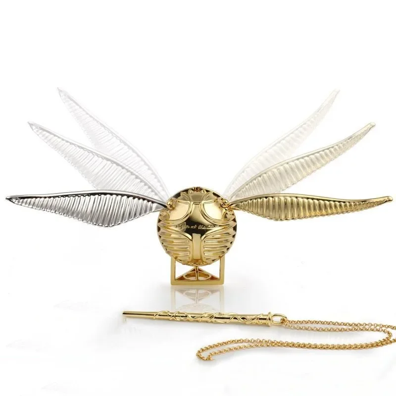 Proposal Ring Box Gold Snitch Wedding Wings Ring Boxes Luxury Gold Metal Jewelry Mystery Box Surprise Organizer for Small Things