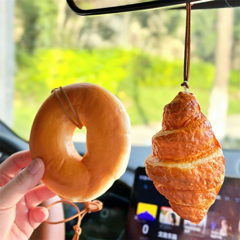 Creative Artificial Bread Simulation Food Keychain Lovely Keychain Cute Backpack Ornaments Pendant Keyring For Bag Jewelry Gifts