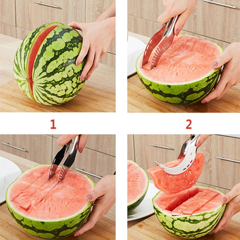 Watermelon Cutter Stainless Steel Multifunctional Slicer Quick and Easy Fruit Knife Essential Kitchen Tool for Family Gatherings