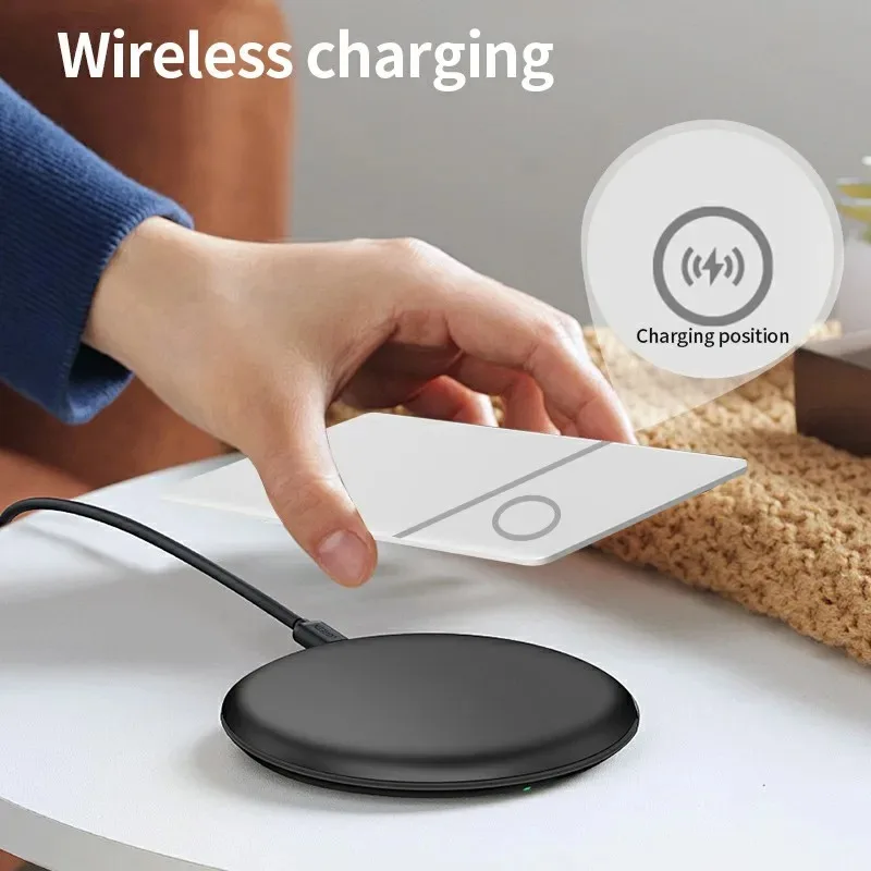 Smart Card Locator Wallet Tracker Anti-lost Device Wireless Charging Bluetooth Global Position Tracker Works Find My App