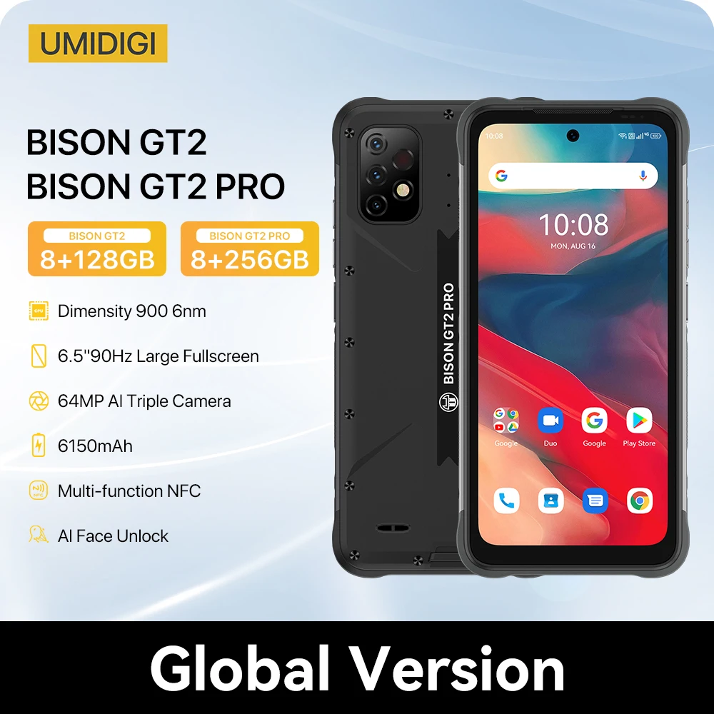 Umidigi-スマートフォンbison gt2 pro,頑丈な12台のモバイル,6.5