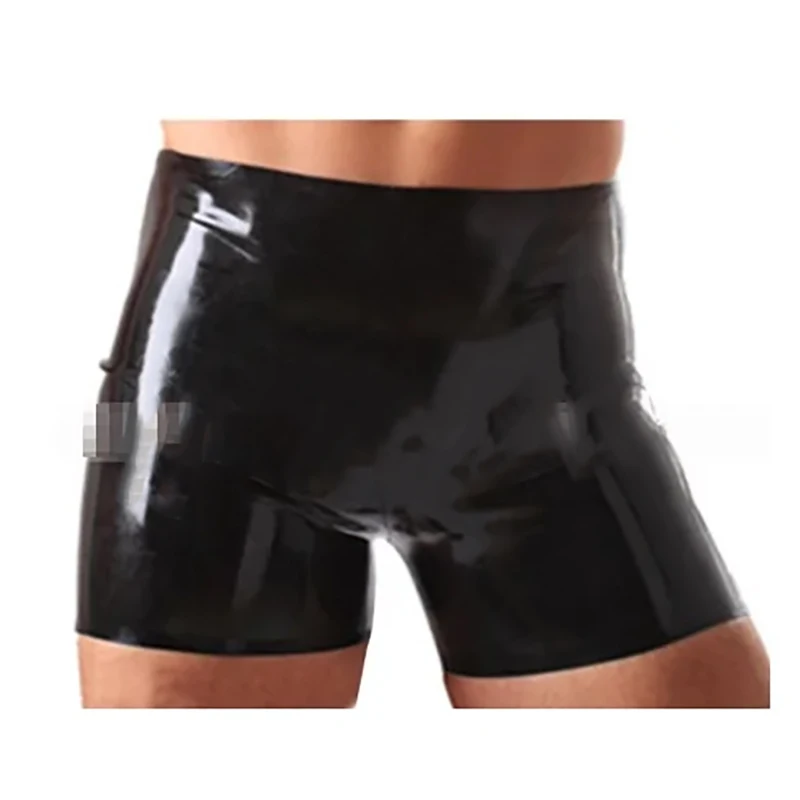 Latex Shorts natural seamless Pants sexy boxers Tight panties exotic underpants Trousers