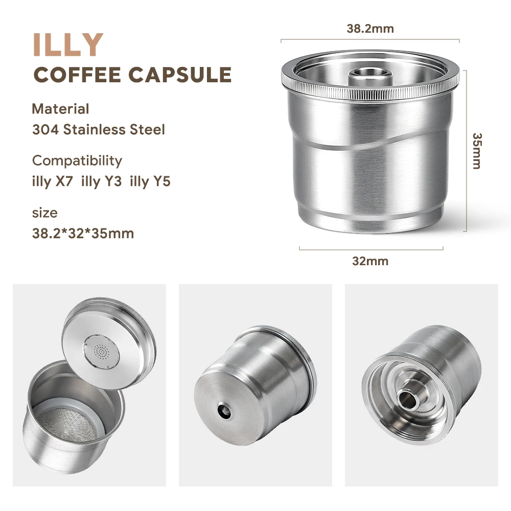 2PK Refillable Coffee Capsule Pod Expresso For Illy, 41 OFF
