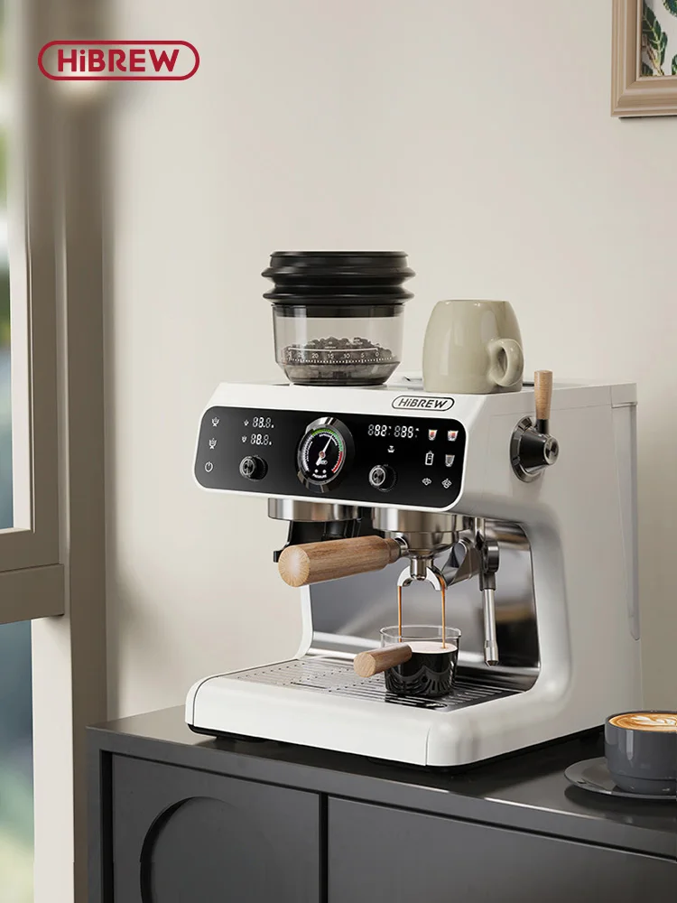 Dual Boiler Espresso Machine Built-in Grinder 30 Size Settings H7B