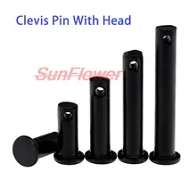 

Clevis Pin With Hole 1/2/5/10PCS GB882 M4 M5 M6 M8 M10 M12 Dowel Pin Flat Head Cylindrical Pin With Hole Black Carbon Steel