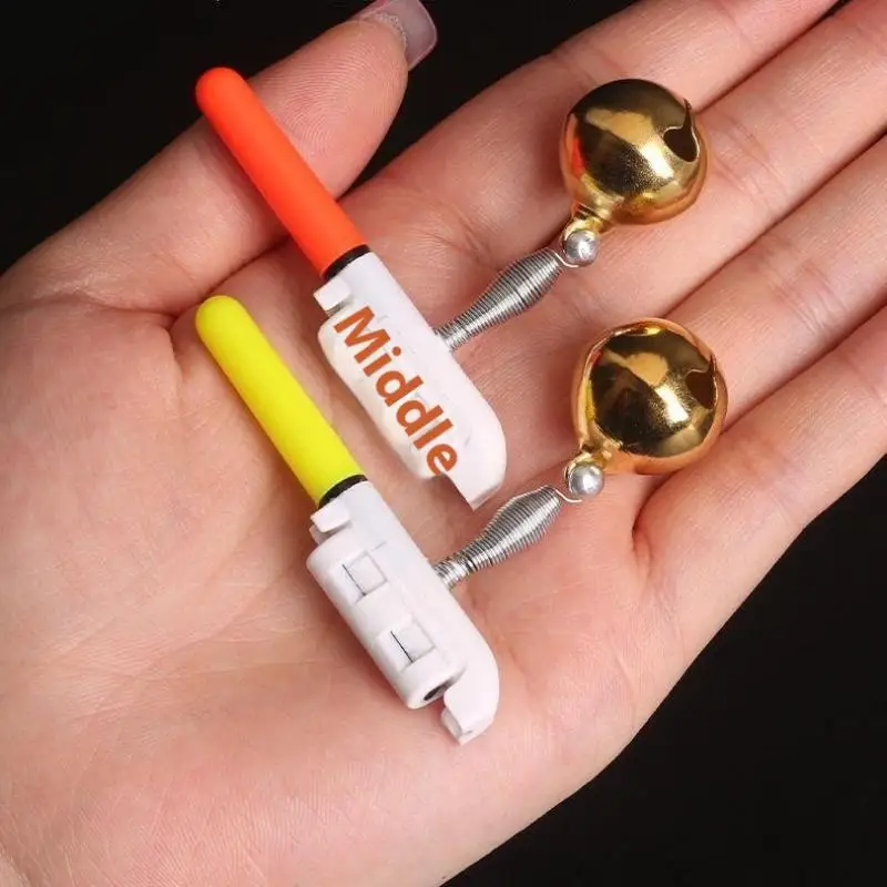 5 bâtons lumineux électroniques réutilisables avec clochette LED - accessoires alarme pêche électronique lumineux