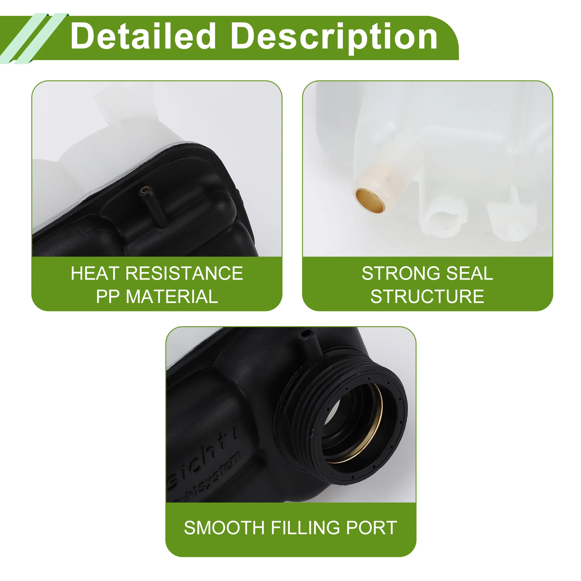 UXCELL No.2025000649 메르세데스-벤츠 C280 CLK430 C43 AMG용 냉각수 확장 탱크 열 저항 냉각수 라디에이터