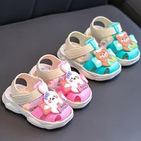 Baby Cartoon Rabbit Bear Sandals Summer Boys Kids Clogs Shoe Home Infant Children Crash Prevention Soft Sole Girls Walking Shoes 4