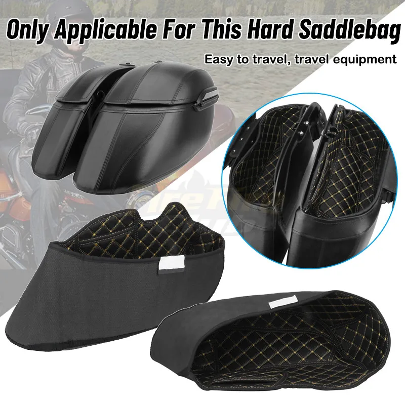 Black Motorcycle Saddlebag Insert Carpet Liner