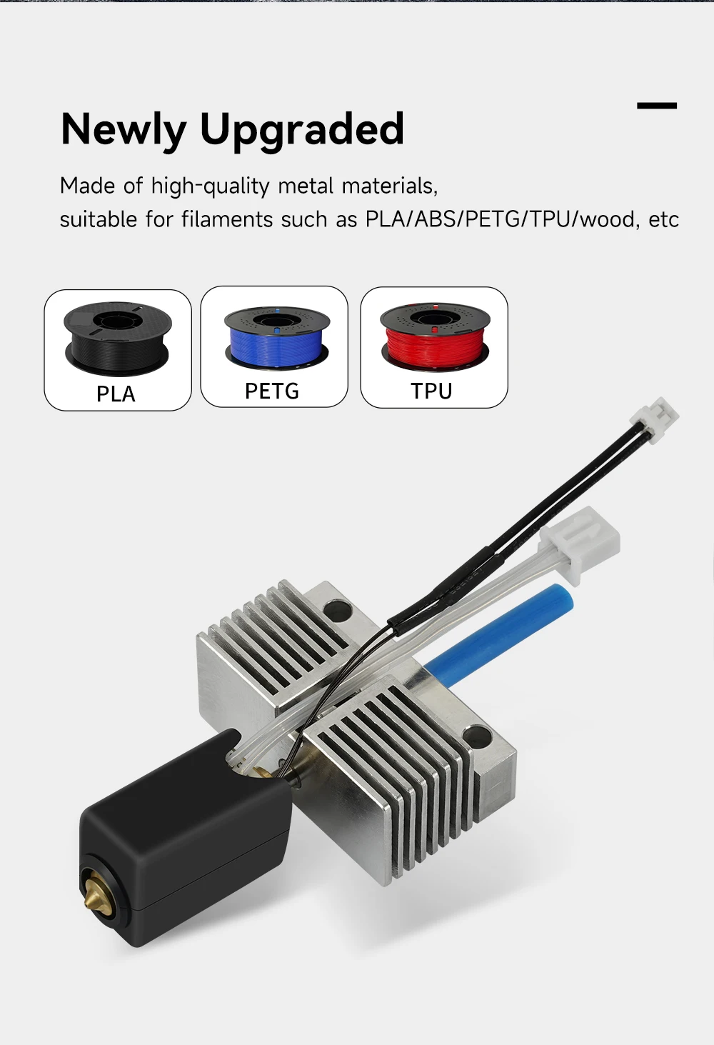 Für ELEGOO Neptune 4 Plus Max Hotend Kit Messing Gehärtete Stahl Düse High Speed 3D Drucker Zubehör Für Elegoo 4 Plus – Detail 6