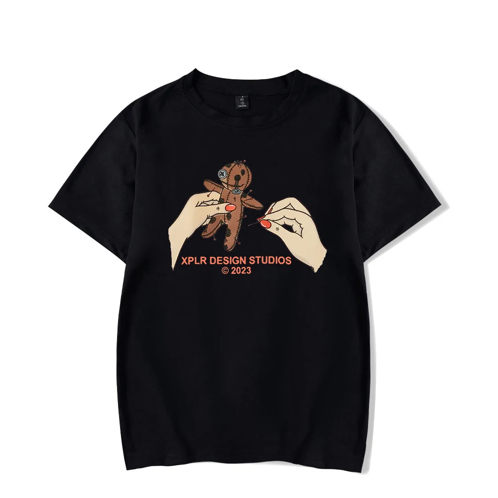 

XPLR Sam and Colby Voodoo Tee Crewneck Short Sleeve Tshirt Men Women's -Tshirt Harajuku Streetwear 2023 Fashion Clothes