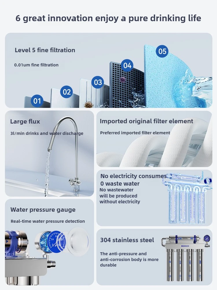Water purifier Household direct drinking water purifier Kitchen tap water pre-filter Ultrafiltration
