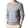 Spring And Autumn Men's Pullovers Solid Color Thin Sweater Men Simple Style O-neck Thin Male Clothing Underwear 1