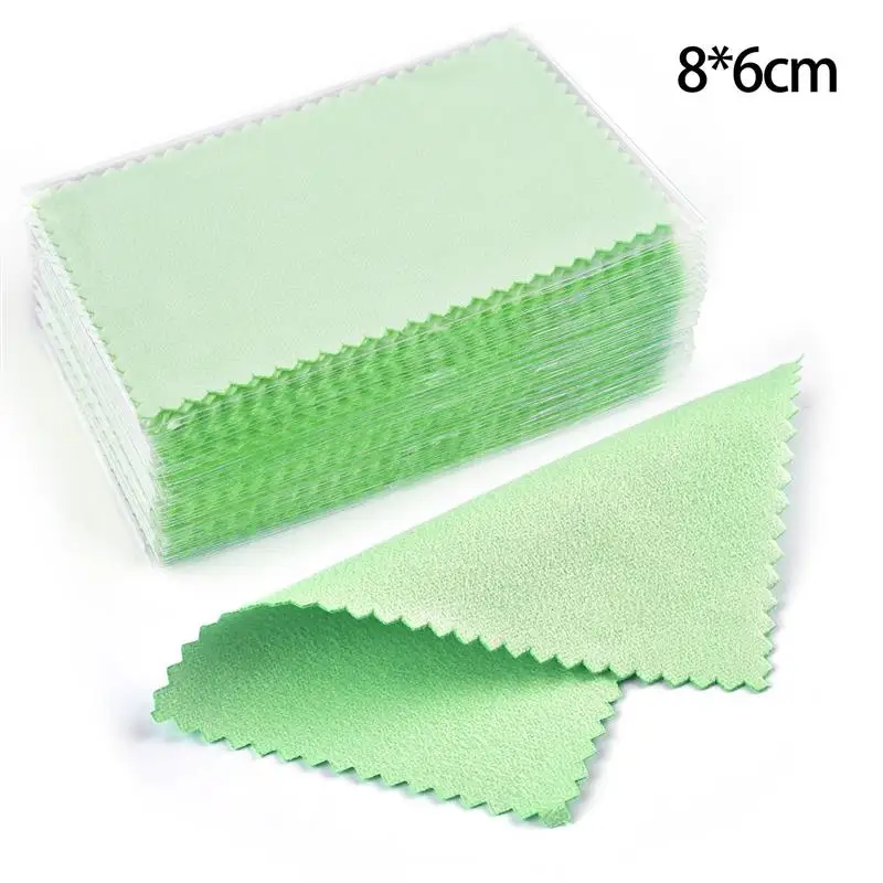 50-Piece Set of Soft Polishing Cloths for Jewelry Care and Cleaning