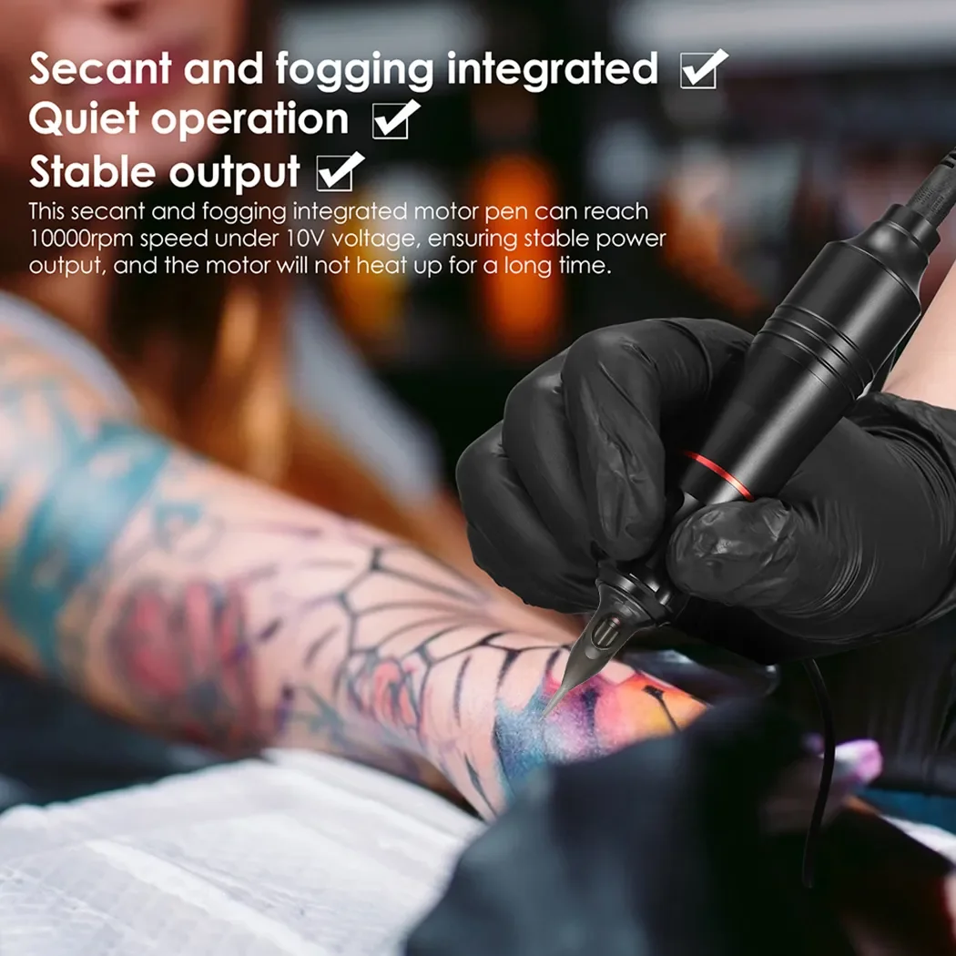Tattoo Kit Complete Set Wireless Rotary Tattoo Machine Pen Kit DC Interface with Cartridge Needles Permanent Makeup Set tattoo kit tattoo pen tattoo supplies