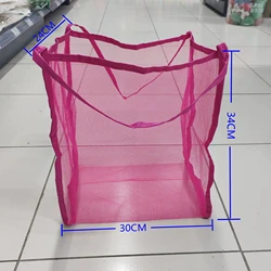 Breathable Mesh Tote Bag with Reinforced Handles - Large Reusable Bag for Beach, Shopping, Travel, and Gym (Rose red)