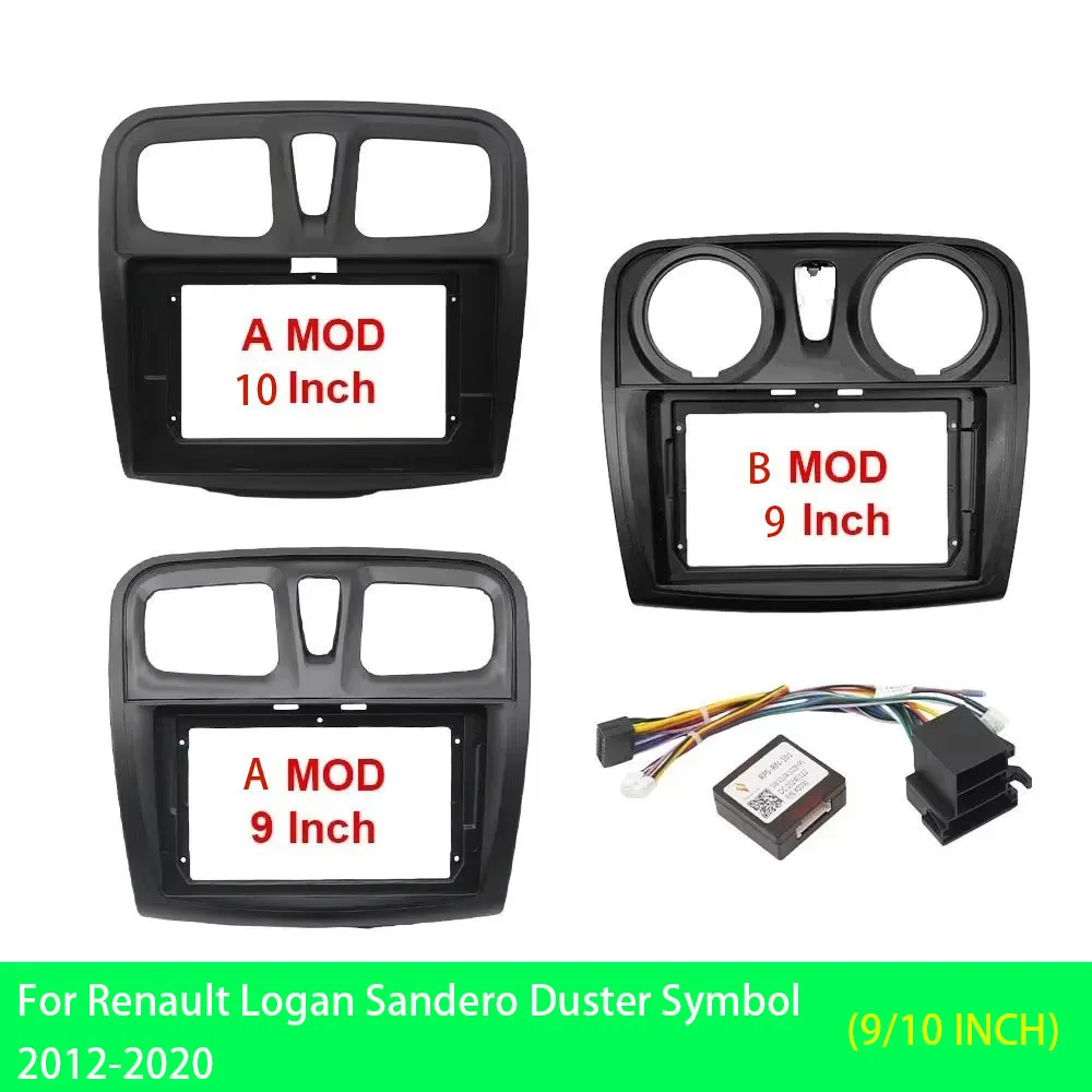 Radio Installation Frame 9 Inch 10 Inch Car Frame Fascia Adapter Android Radio Dash Fitting Panel Kit for Renault Logan Sandero Duster Symbol 2012-
