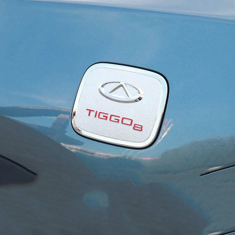 ABS Chrome Exterior Car Oil Fuel Tank Gas Cap Cover Trim Sticker For Chery Tiggo 8-Car-styling