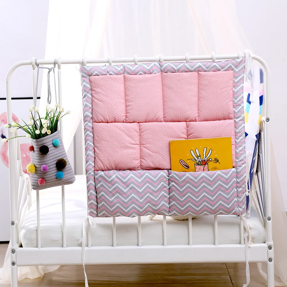 

1Pcs Baby Crib Organizer Bed Hanging Storage Bag Kids Essentials Bedding Set Cot Diaper Organizer Portable Baby Toy Pocket