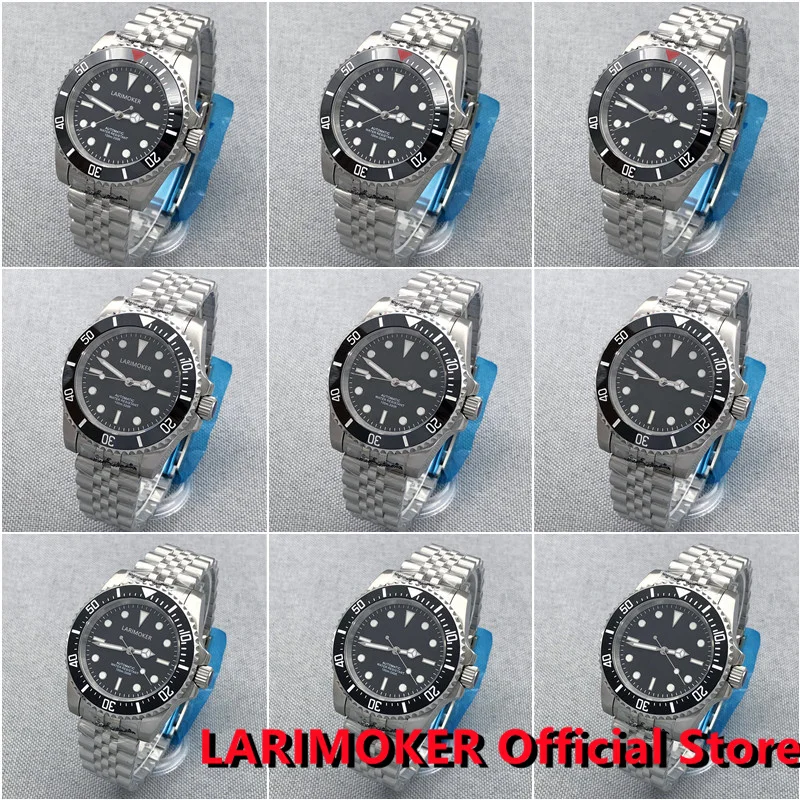 

LARIMOKER Новый NH35 PT5000 Move men t Автоматическая Водонепроницаемая подводная лодка, роскошные мужские стальные бриллианты Relogio Masculino