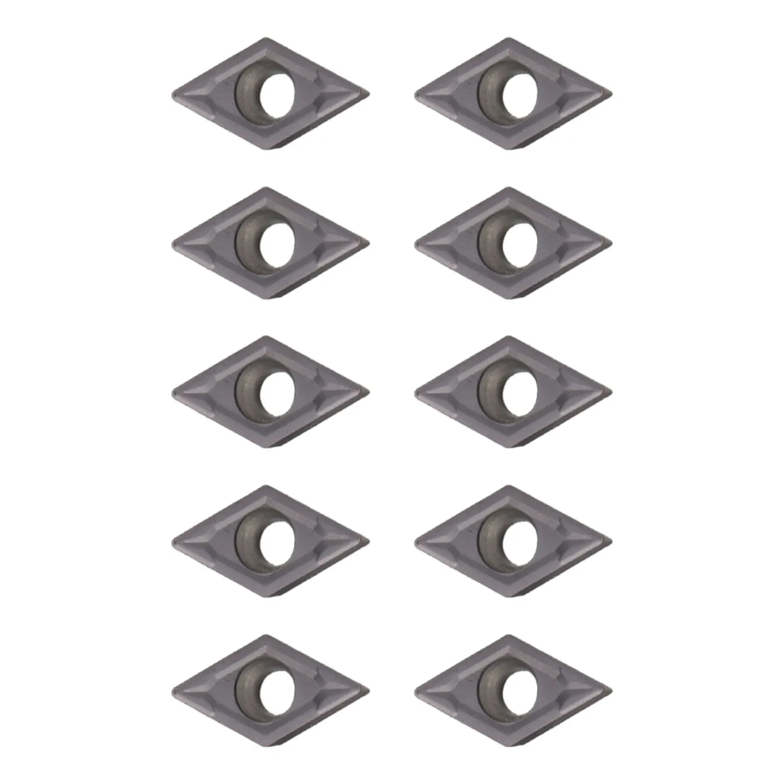10PC DCMT21.51 DCMT070204 VP15TF Carbide Inserts For Lathe Turning Tool Holder Boring Bar High Hardness Carbide Insertskit