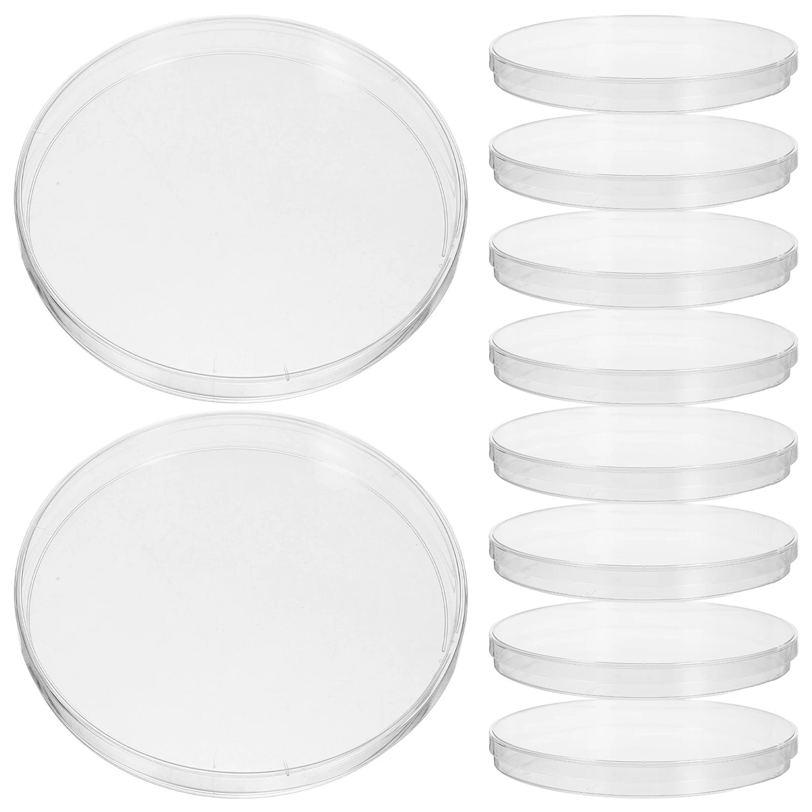 10pcs Plastic Petri Dishes with Lid 14.3cm Diameter x 1.6 cm Deep Petri Plates Tissue Culture Plate for Lab Science Experiment