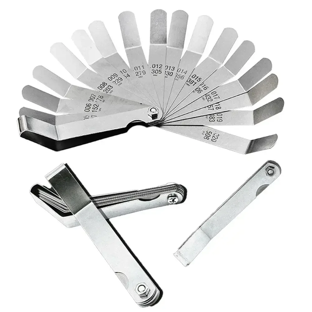 Feeler Gauge 16 Blades Feeler Gauge 0.127 To 0.508mm Curved Stainless Steel