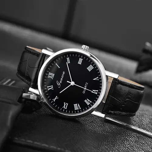 Men's Watch Fashion Arabic Quartz Watches Leather Band Wristwatches Quartz Wristwatches Clock Men Women Casual Simple Watch - Image 8