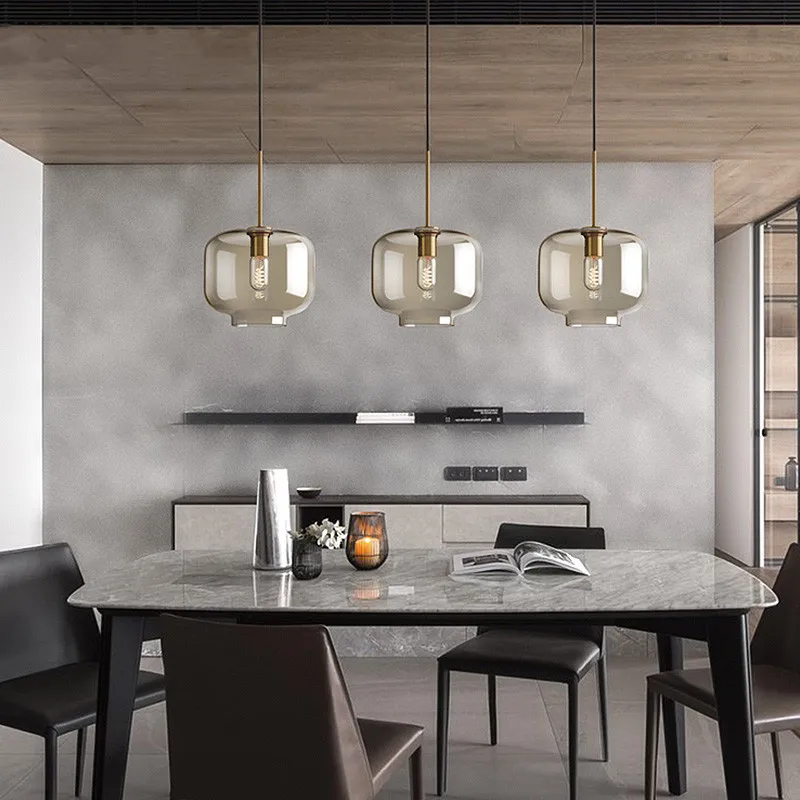 Sculptural Glass 7 Light Globe Chandelier