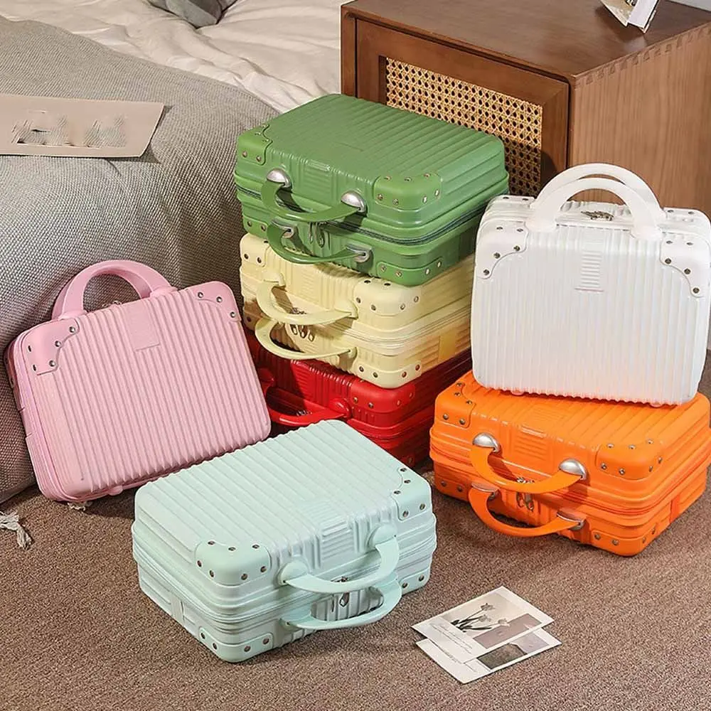 Mini valigia da viaggio da 14 pollici scatola cosmetica Organizer per bagagli a mano custodia per trucco piccola custodia per Password - immagine 3