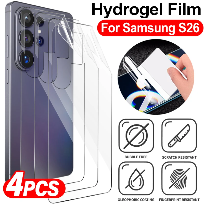 1-4Pcs Frosted Soft TPU Hydrogel Films Back Screen Protectors