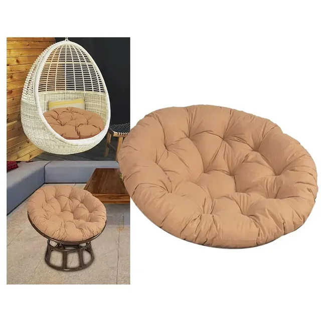 1pc Waterproof Chair Rocking Cushion Chair Hanging Basket Chair Papaya Chair Round Cushion 60x60 Cm Home Textile Accessories 6