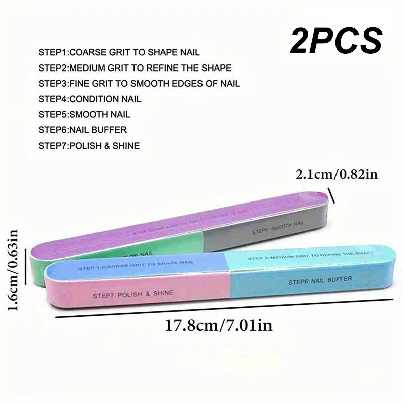 22개/세트 전문가용 네일 파일 매니큐어 세트 광택 샌딩 버퍼 파일 페디큐어 도구 큐티클 푸셔 매니큐어 도구