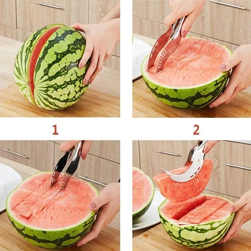 Kitchen Stainless Steel Windmill Watermelon Cutter Artifact Salad Fruit Slicer Cutter Tool Watermelon Digger Accessories Gadgets