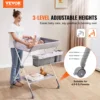 VEVOR Baby Changing Table Folding Diaper Changing Station with Lockable Wheels 3-level Adjustable Heights for Newborns & Infant 2