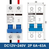 DC 12V 24V 48V 36V 72V MCB Battery Car Protector Mini Circuit Breaker DZ47 Positive And Negative Pole Protection Switch Isolator - Image 3