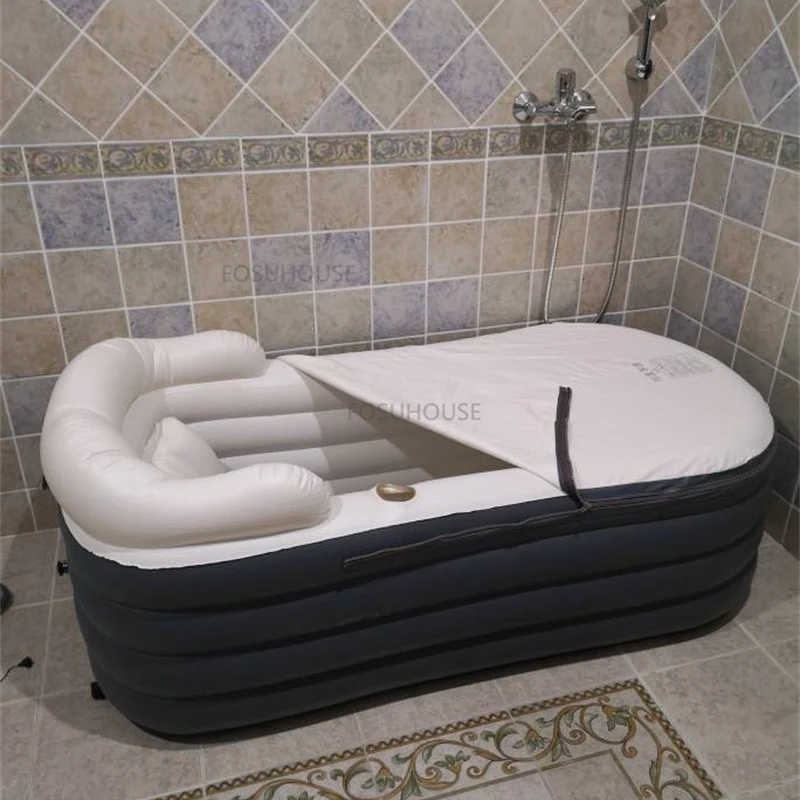 Description Picture 3 of itemModern Whirlpool Inflatable Bathtub Bathroom Bathtubs Household Massage Constant Temperature Whirlpool Adult Folding Bathtub