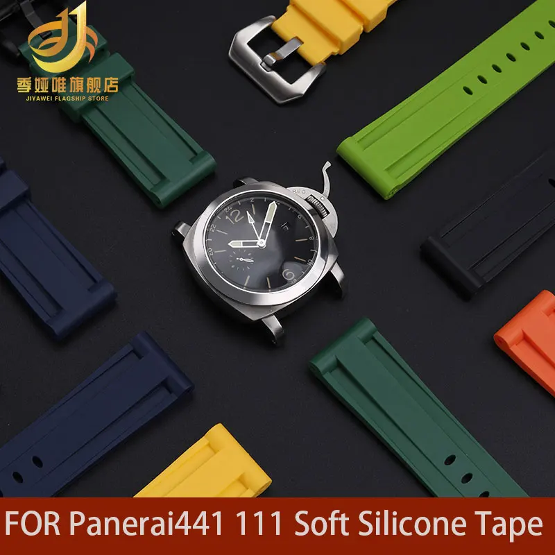 Adattato Al Cinturino Dell'Orologio In Silicone Panerai Lumino Per Uomo Pam441/111 Cinturino In Gomma Per Mare Grasso 22Mm 24Mm 26Mm