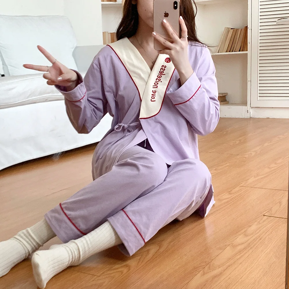 Strawberry Maternity Nightwear Cotton Gauze Pregnancy Postnatal Sleepwear Breastfeeding Pajamas Nursing Maternity Nightgown 2 Strawberry Maternity Nightwear Cotton Gauze Pregnancy Postnatal Sleepwear Breastfeeding Pajamas Nursing Maternity Nightgown - Image 2