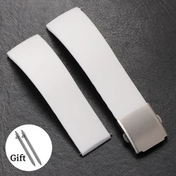 Universal Waterproof Soft Silicone Sport Wristband - 22mm (White)