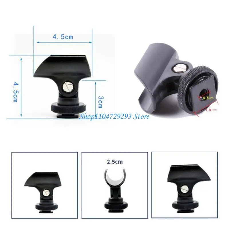 Y2GD 19.5mm 클립 직경 마이크 클립 핫 샷 마이크 스탠드 플라스틱 마이크 홀더 안전하게 마이크 마운트 액세서리