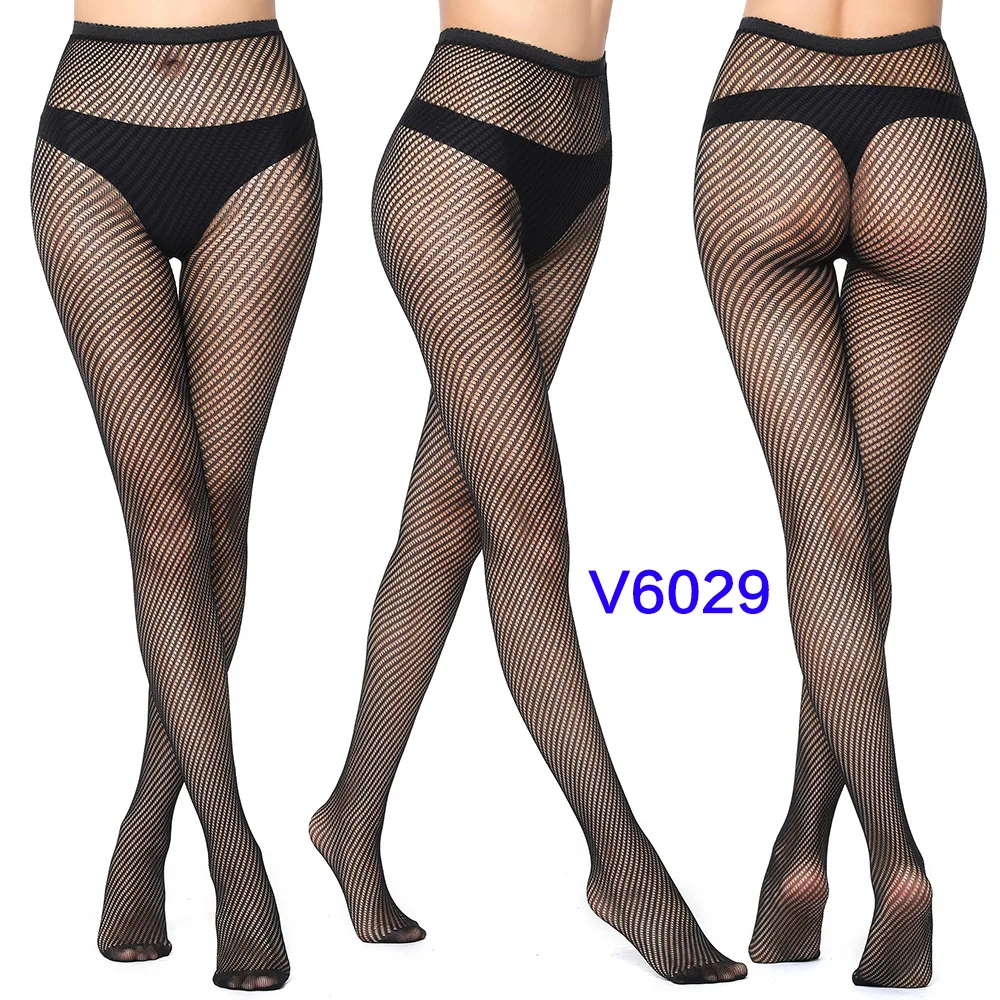 Women's Gothic Lace Fishnet Pantyhose – Seamless Jacquard Weave Garter Stockings