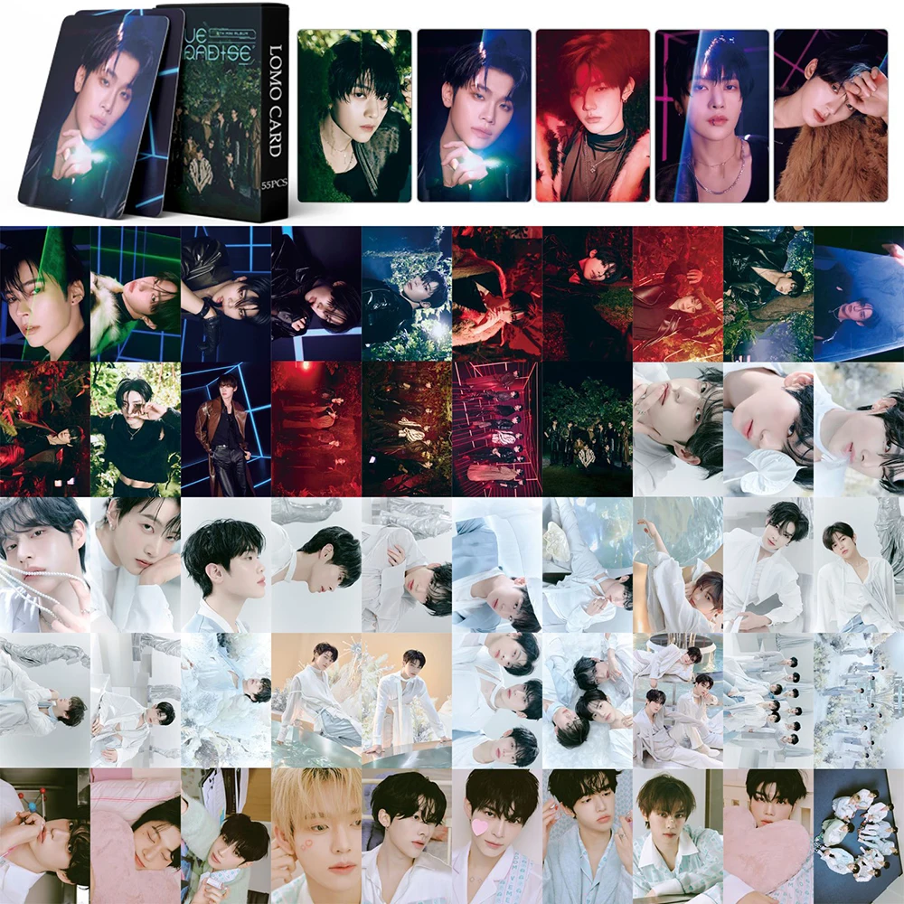 Kpop ZB1 1st Album YOUTH IN THE SHADE Lomo Cards Double Side Print Photo Cards 55pcs/set