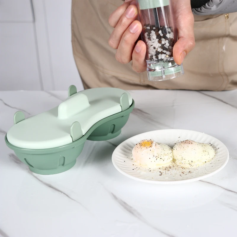 Box-packed Microwave Oven Multi-Function Steamer Creative Water Wave Poached Egg Steamer Plastic High-Temperature Kitchen Tools
