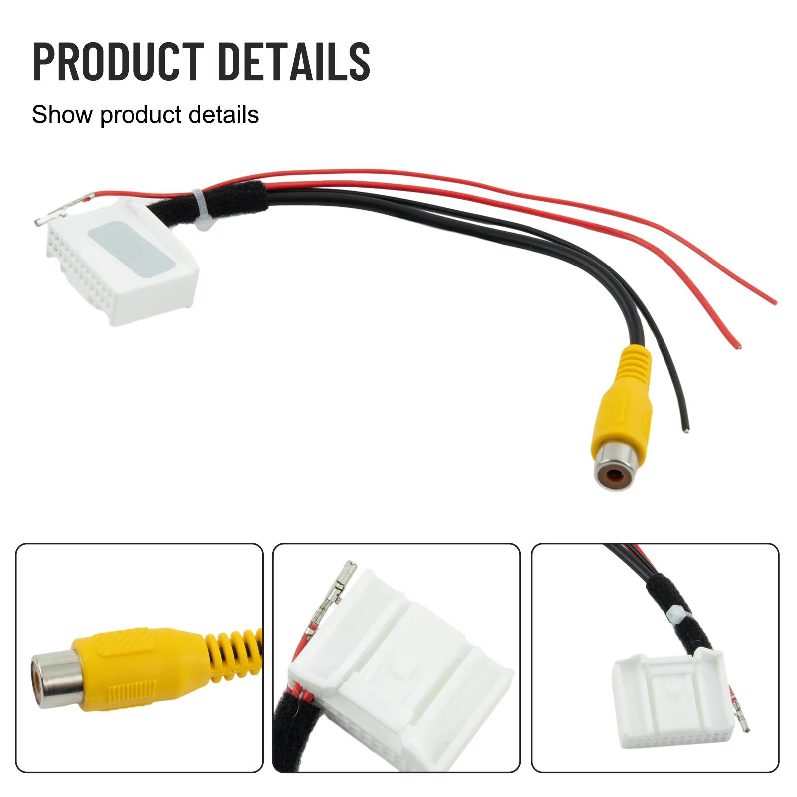 

Brand New Durable For Toyota 1x 24pin Adapter Cable Camera Video Easy Installtion Harness Placement On Vehicle Rearview Backup