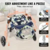 S2a0ef14a6e1d49e796c1e8368f81b086M.jpg SucceBuy 2 Wheels Dog Wheelchair for Back Legs Pet Wheelchair Dog Cart/Wheelchair for Disabled Paralysis Hind Limb Weak Pet
