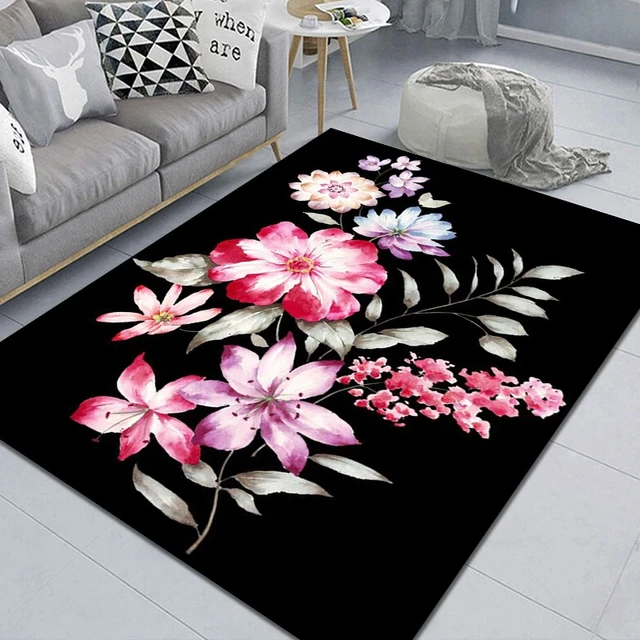 Alfombra estampada de área grande para sala de estar, tapete para sofá,  mesa de centro, hogar