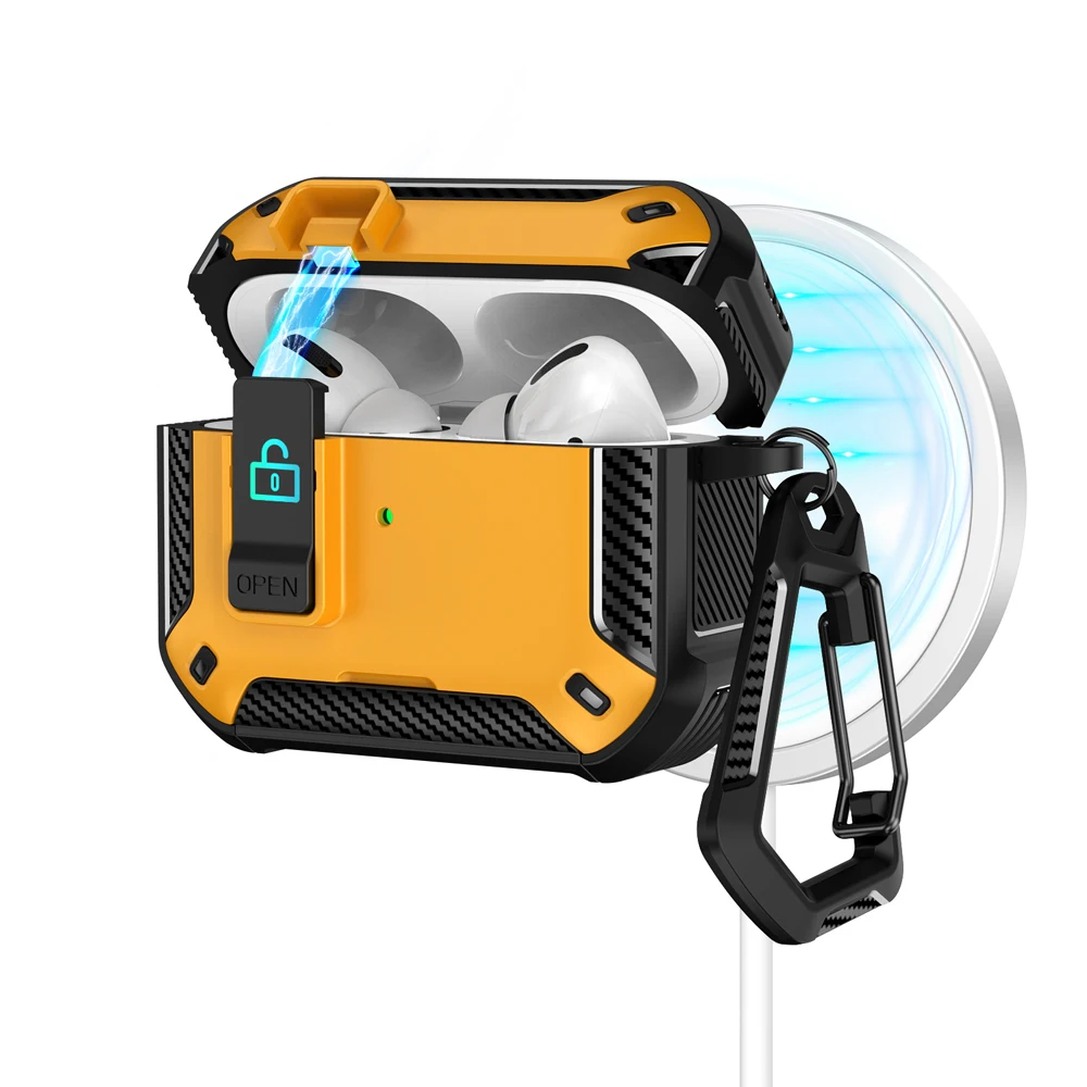 Shockproof Earphone Cover with Security Lock and Hook Holder - Full Body Protection