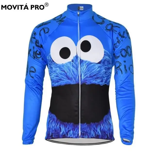 Movita Pro Men Cookie Long Sleeve Cycling Jersey Quick Dry Bike Shirt MTB Riding Bicycle Sportswear Cycling Clothing