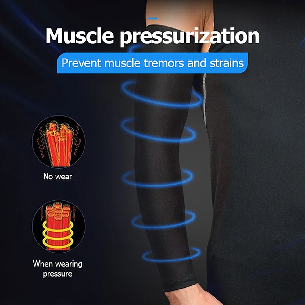 BraceTop 1 PC Sport Arm Compression Sleeve Basketball Cycling Arm Warmer Fitness Running UV Protection Volleyball Sunscreen Band 4